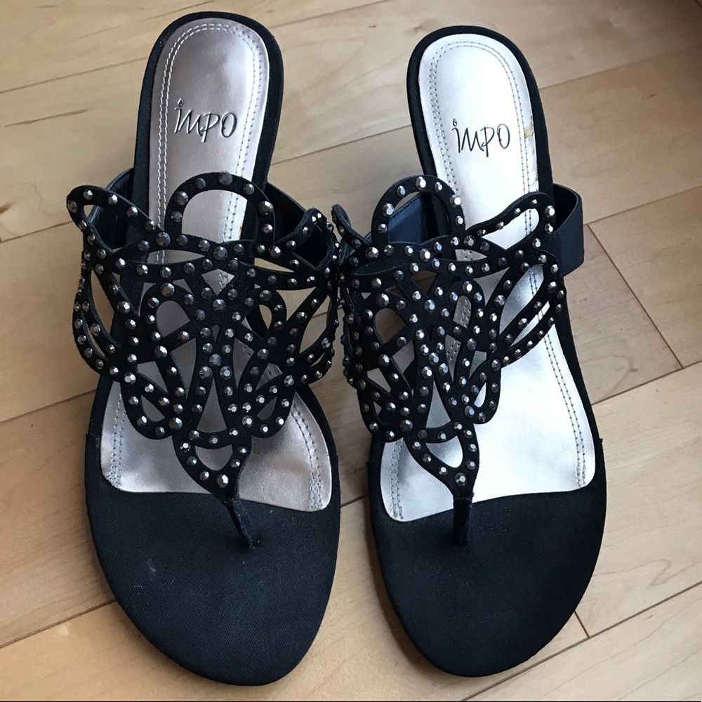 Black kitten heels with Sparkle